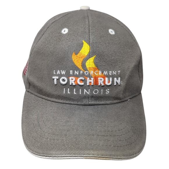 Law Enforcement Torch Run Illinois Strapback Baseball Cap Gray OS BWM Global - Picture 1 of 10